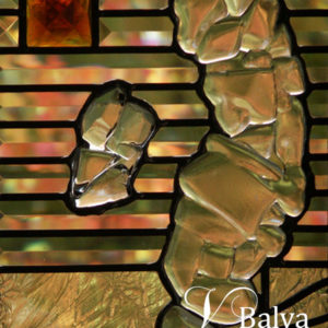 Contemporary art glass design for stained and leaded glass windows