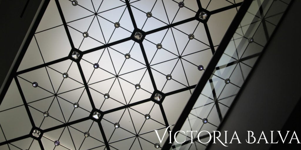 Minimal design contemporary leaded glass skylight for custom built luxury house in Toronto