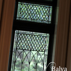 Classic leaded and bevelled glass windows for a dining room and kitchen